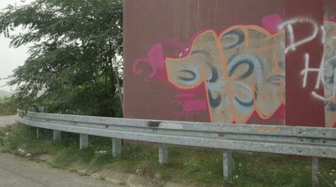 Graffiti on the wall Stock Footage 42673539
