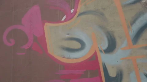 Graffiti on the wall Stock Footage 42674326