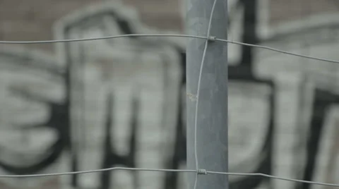 Graffiti on the wall Stock Footage 42677441