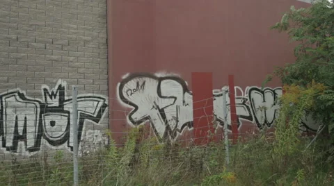 Graffiti on the wall Stock Footage 42677821