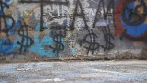 Graffiti Wall Stock Footage 85673279