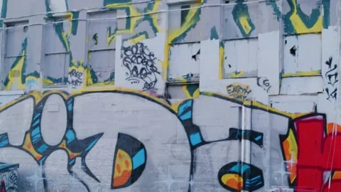 Graffiti wall 動画素材 190597320