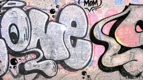 Graffiti on the wall Glow Lum Stock-Footage 73735657