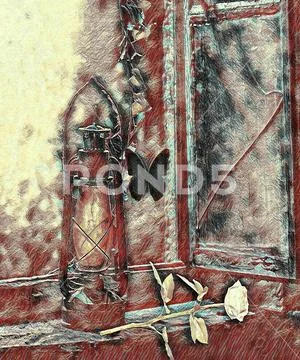 Graffiti on the wall Stock Illustration