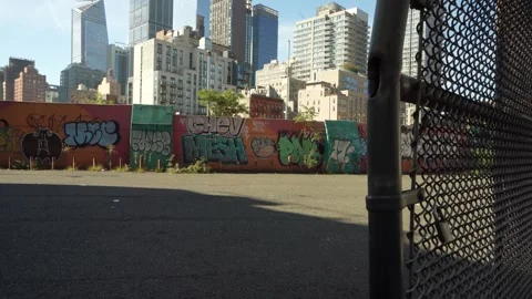 Graffiti Wall in Manhattan Stock Footage 254184085