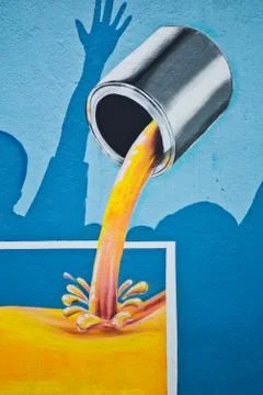 Graffiti on the wall Stock Photos