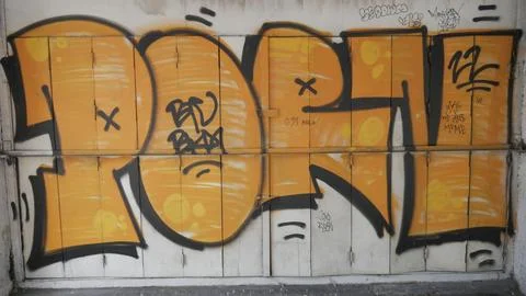 A Graffiti on the Wall Stock Photos