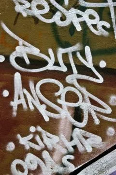 Graffiti wall with spray paint Stock Illustration