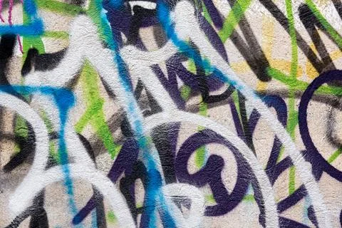 Graffiti wall with spray paint Stock Illustration
