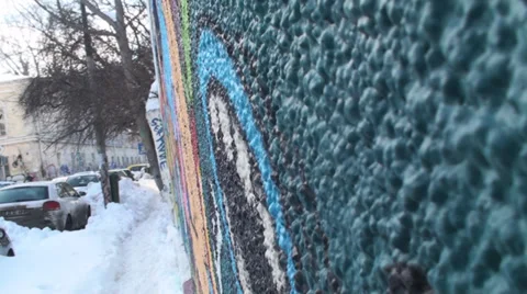 Graffiti Wall Still-Shot Stock Footage 35230625