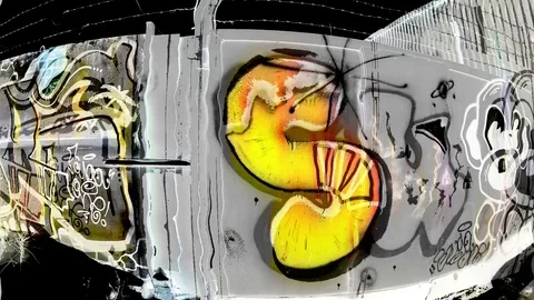 Graffiti Wolf Extreme Acid Stock-Footage 72092756