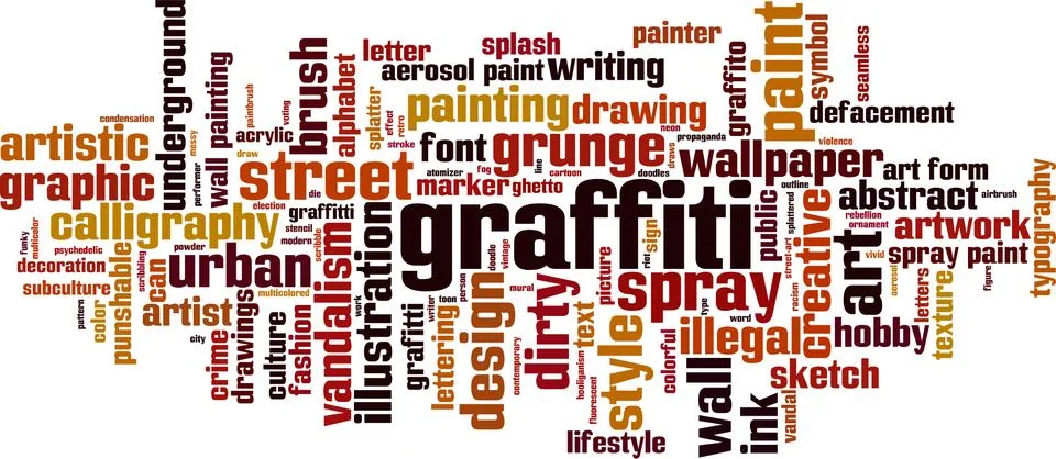Graffiti word cloud Stock Illustration