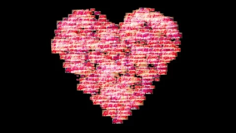 Graffiti word love pattern heart Stock Footage 99843074