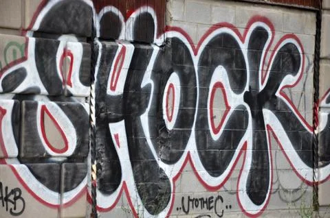 Graffiti with word "Shock" Stock Photos