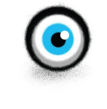 GraffitiEyeballSprayed Stock Illustration