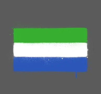 GraffitiSierraLeoneFlag Stock Illustration