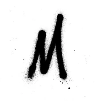 GraffitiSkinnyMfont Stock Illustration