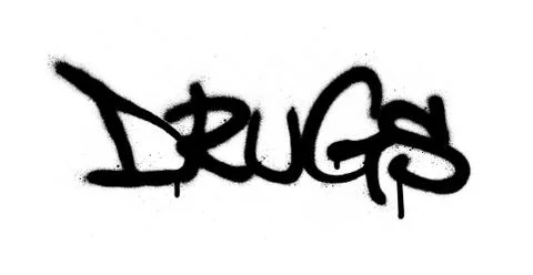 GraffitiSprayedDrugs Illustrazione stock