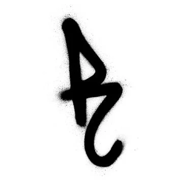 GraffitiSprayedRfontVar Stock Illustration