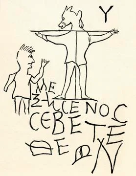 Graffito Found In The Collegio Romano, Rome, Italy. From Italian Pictures By Stock Photos