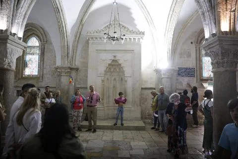 Graffito of Swiss knight discoverd in Jerusalem, Israel - 20 Oct 2022 Stock Photos