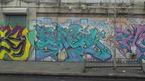 Graffitti, Break, medium, Brooklyn, New York Stock Footage 306015581