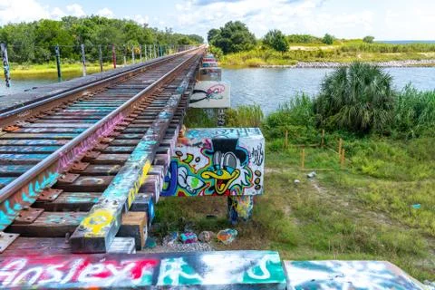 Graffitti Tracks Foto stock