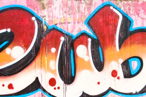 Graffitti wall with tag image with several taglines around 스톡 일러스트
