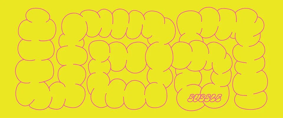 Graffity abstract shape cover template in y2k style. Funky balloon organic shape Ilustración de archivo