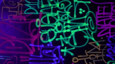 Graffity with Neon colours 库存影片 212004427