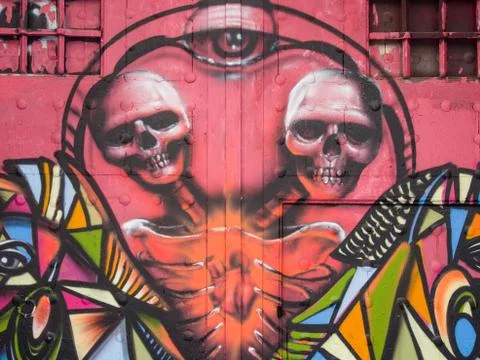 Graffity skulls Stock Photos