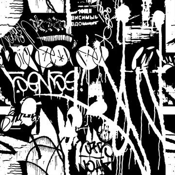 Graffity tags pattern, seamless wallpaper. Vector Stock Illustration