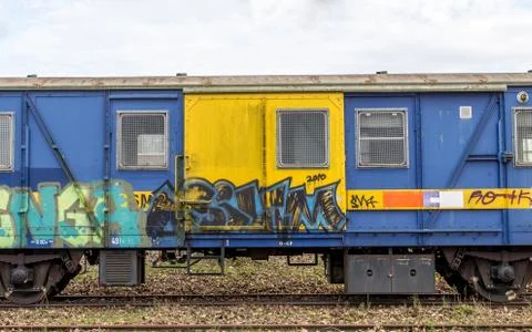 Graffity train Stock Photos