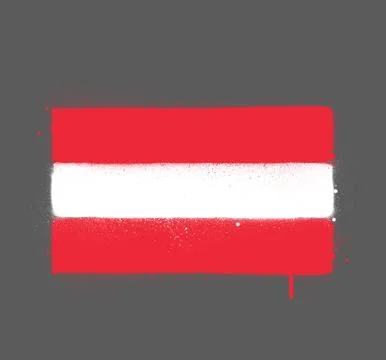 Graffti Austria flag sprayed over gray Stock Illustration