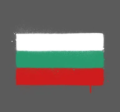 Graffti Bulgaria flag sprayed over grey Stock Illustration