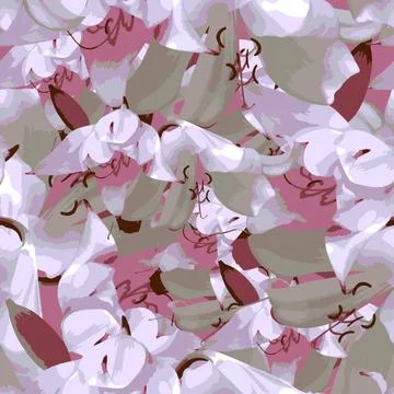Grafisches Nahtlosmuster graphical seamless pattern with stylized lilies C... Stock Photos