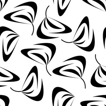 Grafisches Nahtlosmuster graphical seamless pattern with abstract leaves C... Stock Photos