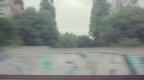 Grafiti from train Stock Footage 10881344