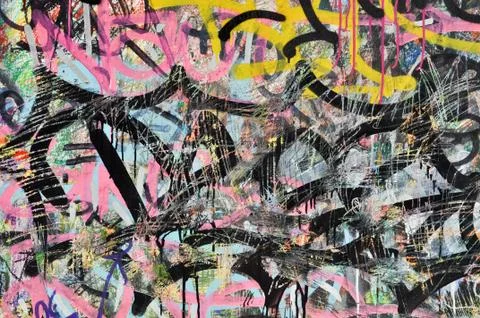 Grafitti background on wall Foto stock