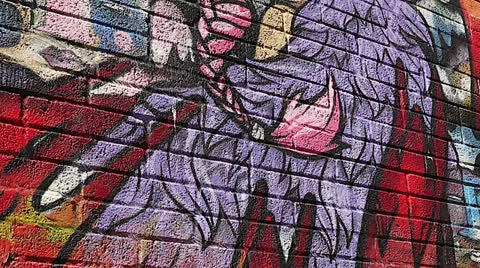 Grafitti on brick wall. Stock Footage 23304979