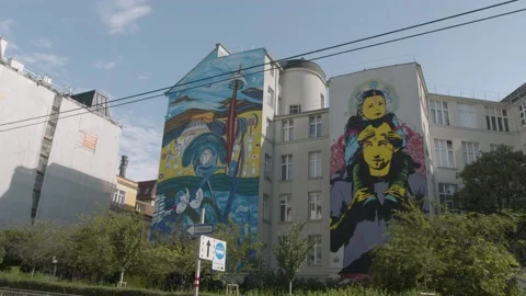 Grafitti On Building Wall 動画素材 138085359