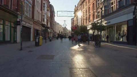 Grafton Street South in January 2022 Stock Footage