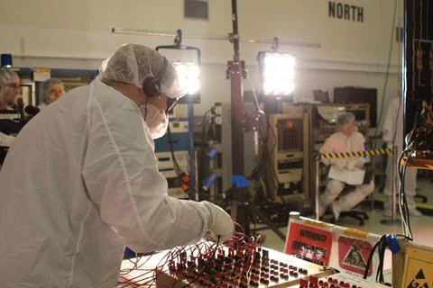 GRAIL Solar Array Test Copyright: xpiemagsx piemagsspace-94711 !ACHTUNG AU... Foto stock
