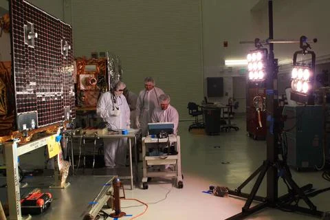 GRAIL Solar Array Test Copyright: xpiemagsx piemagsspace-94717 !ACHTUNG AU... Stock Photos