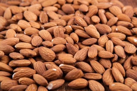 Grain almonds on close up Stock Photos
