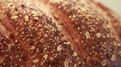 Grain bd CU pan left 2 Stock Footage