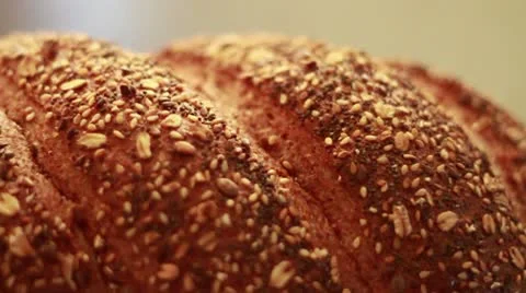 Grain bd CU pan right Stock Footage 9452326