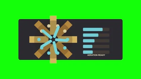 Grain Bin Aeration Fan Zone Ready Green Screen Overlay Stock Footage 346603038