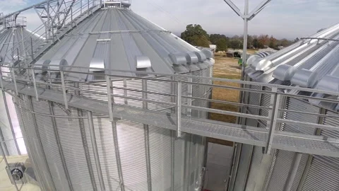 Grain Bins05 Stock Footage 158171661