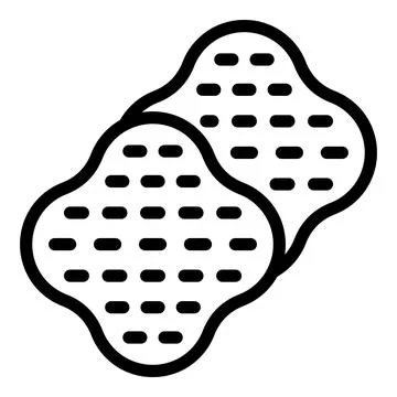 Grain biscuit icon outline vector. Sugar cake 스톡 일러스트
